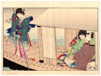 A DRIFTING BOAT (Toyohara Chikanobu)