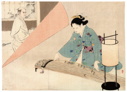 BEAUTY PLAYING THE KOTO (Mizuno Toshikata)