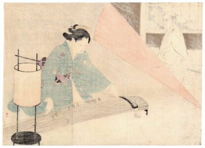 BEAUTY PLAYING THE KOTO (Mizuno Toshikata)